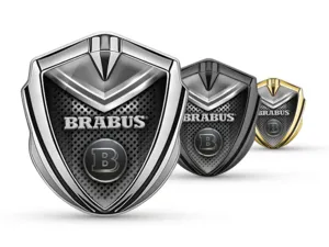 Brabus Emblema Metallico Badge Disegno Pro Bordo Inox